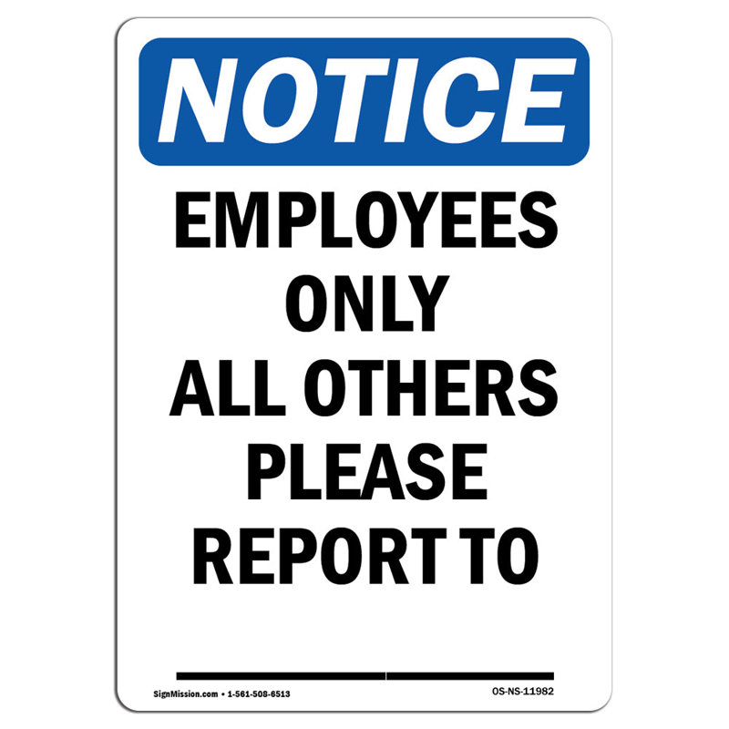 Employees Only Sign