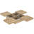 Square Coffee Table with Sliding Top and Hidden Storage