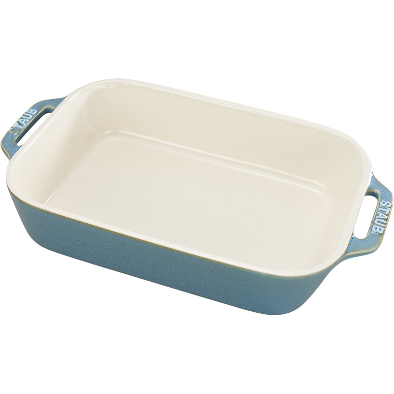 Ceramique Ceramic Rectangular Oven Dish, Rustic Turquoise