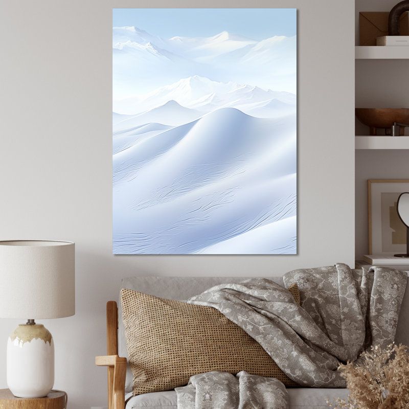 Winter Winter Snow Scenery I - Snow Wall Art Living Room, Toile tendue, H 32 po x l 16 po x P 1 po