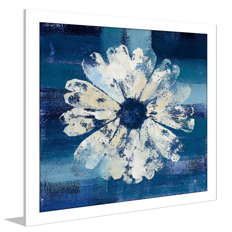 «Ocean Bloom II», reproduction sur toile, H 21,5 po x l 21,5 po x P 0,75 po, Cadre blanc