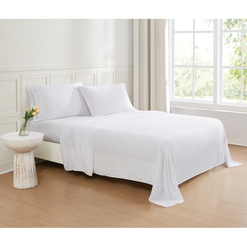 Truly Soft Garment Wash Solid, Split King Sheet Set with 5 Additional  Pieces, White