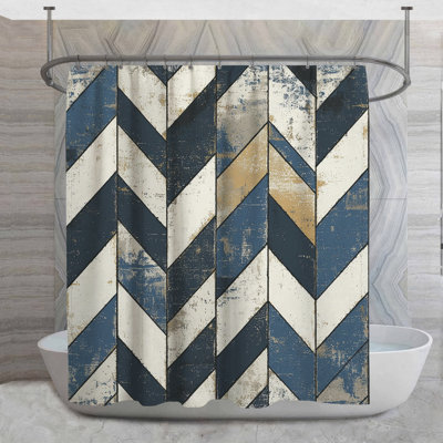 Geometric Pattern Shower Curtain -  Abstract Bathroom Decor Bohemian Boho