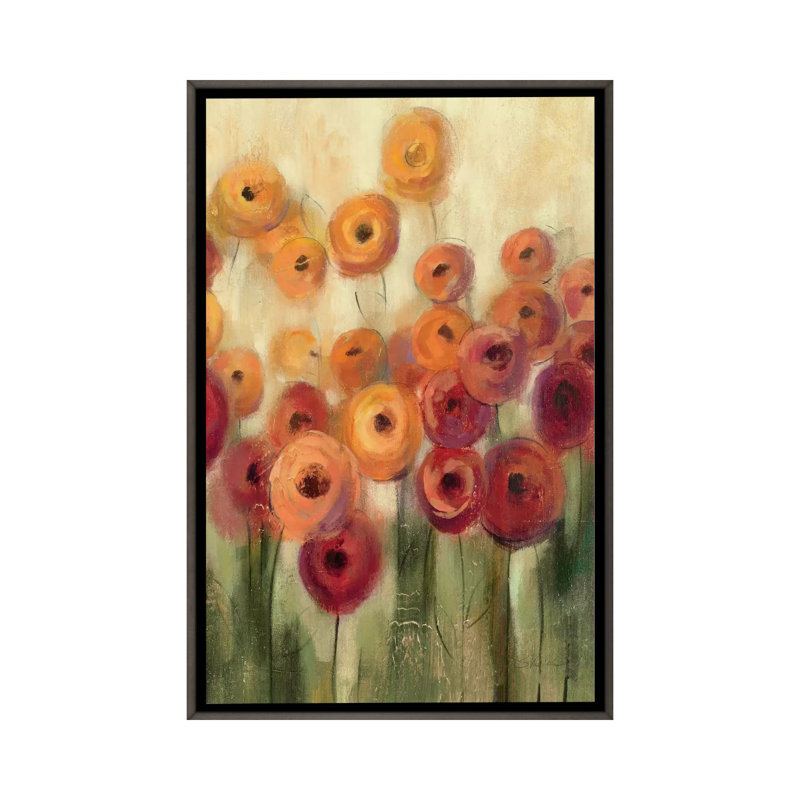 «Ranunculi Field III» par Silvia Vassileva - reproduction d'art, H 40 po x l 26 po x P 1,5 po, Aucun mat