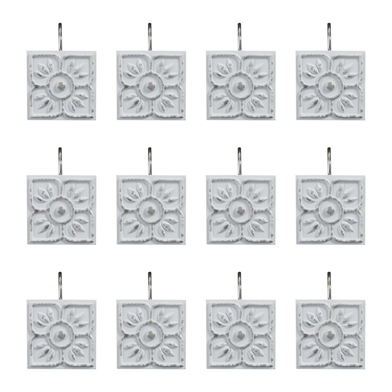 Ensemble de 12 crochets de rideau de douche Wrought Studio ™