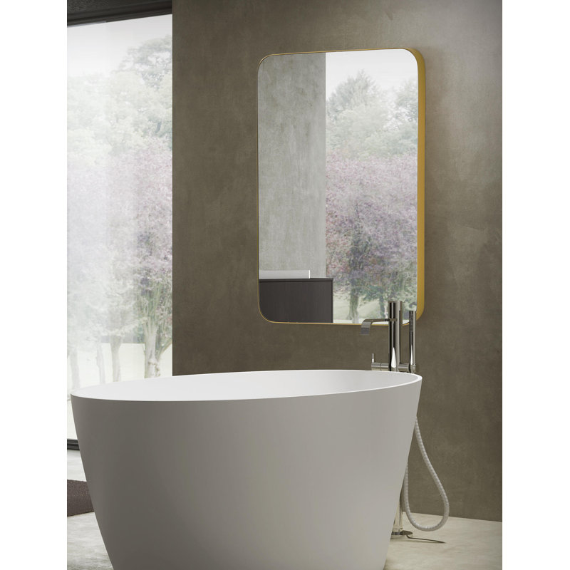 Miroir de salle de bain Duesbury, 30 po x 22 po, Doré