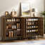 Armoire à chaussures 48 avec portes cannelées pour entrée, armoire à chaussures avec tablettes réglables,-537112706