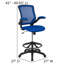 Mid-Back Mesh Ergonomic Drafting Chair with Adjustable Foot Ring and Flip-Up Arms-850388149