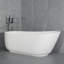 Baignoire de trempage ovale en résine 67 po avec trop-plein pour salle de bain