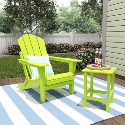Chaise Adirondack pliante en plastique avec table Laguna