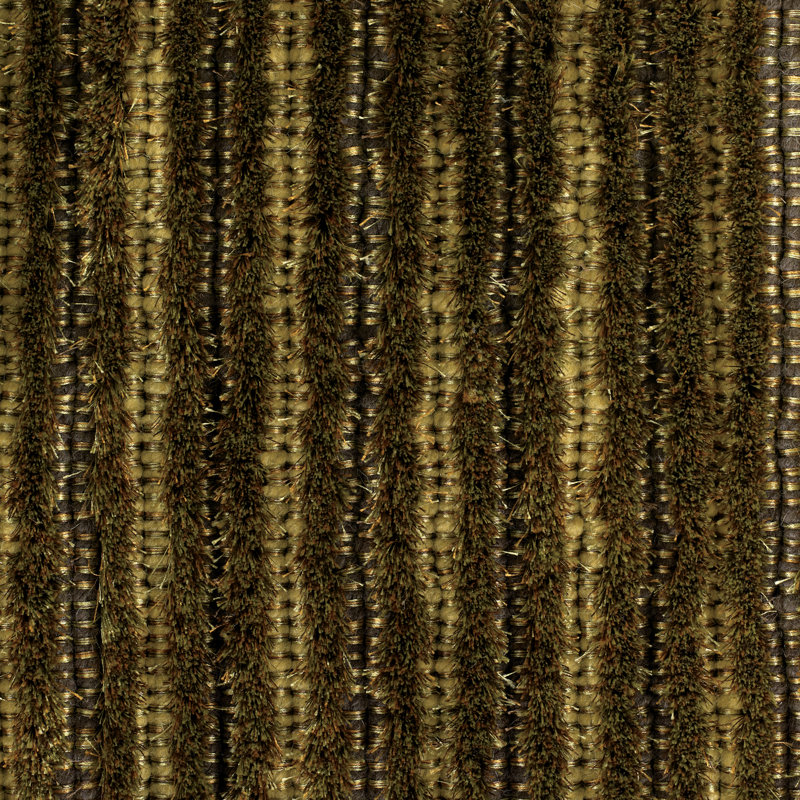 Tapis à poils longs en laine et en polyester tissés à la main Betancourt, Rectangulaire 2 pi x 3 pi