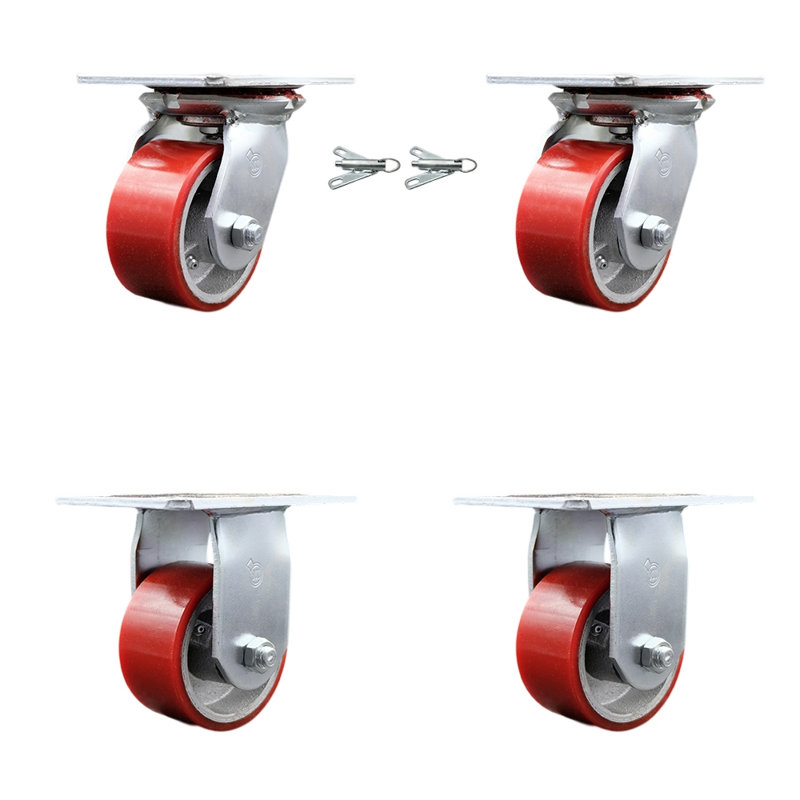 Ensemble de 4 roulettes en poly 4 pièces