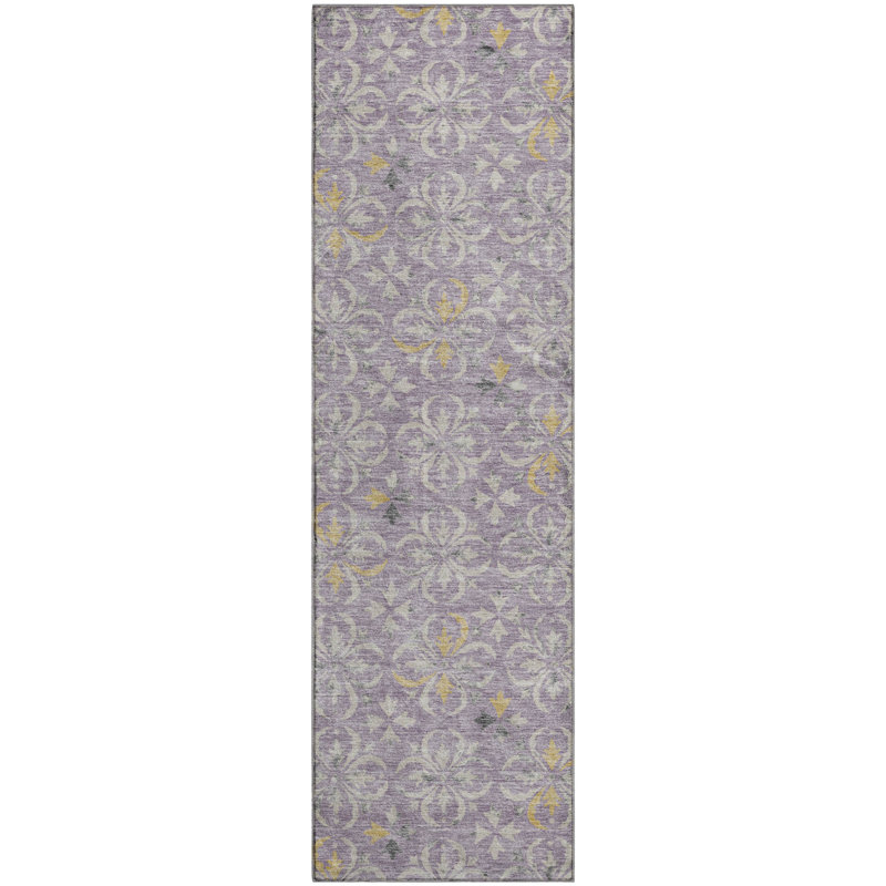 Premium Machine Washable Prisco Lavender Rug, Runner 2'3" x 7'6"