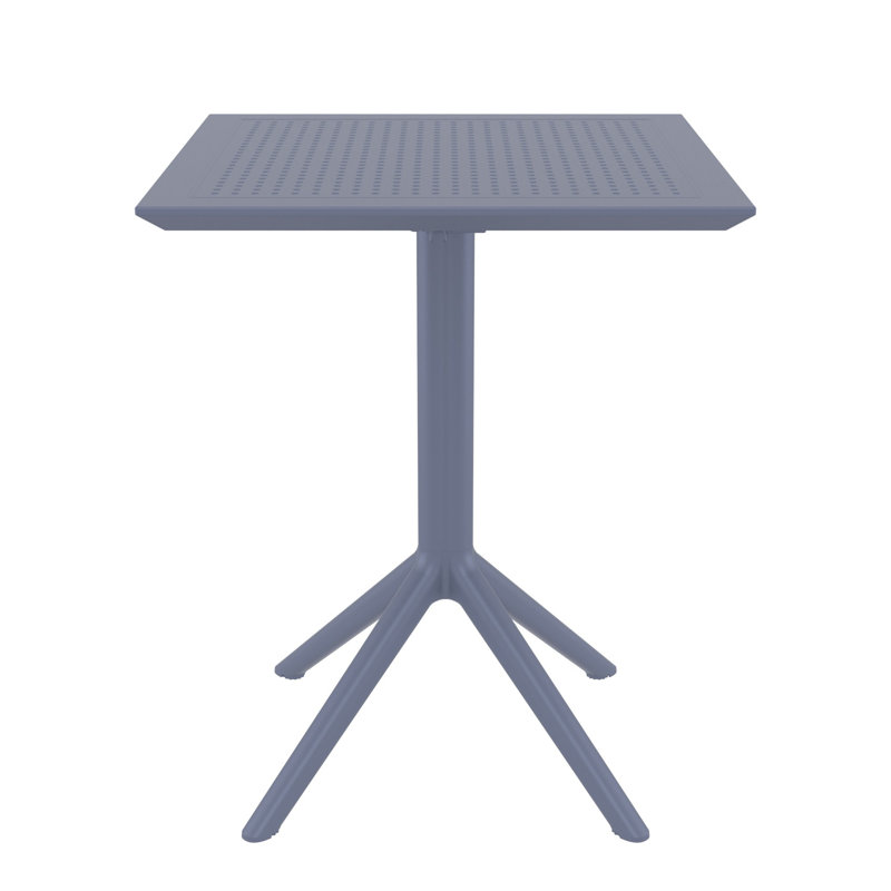 Farrah Square Patio Dining Table, Dark Gray