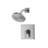 Dean Collection Shower Trim Only: 6" Round Shower Head, Single Handle Set & Rough-in Valve Included - Brushed Nickel-92461025