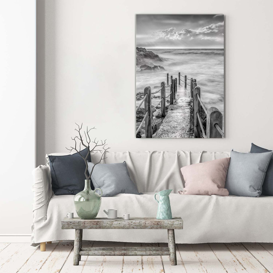 Pfad am Meer - Kunstdrucke auf Leinwand - Wrapped Canvas