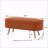 Oval Boucle Storage Ottoman Bench with Wood Legs-689910238