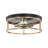 Bellandra - Round Flush-Mount - 2-Light - Matte Black w/ Brass Frame Metal Finish-297497987