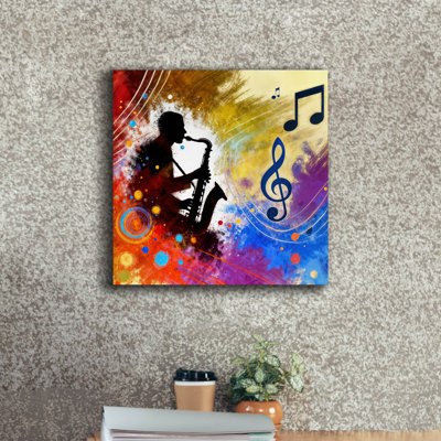 «Sax Player» par Rey Klimt, art mural