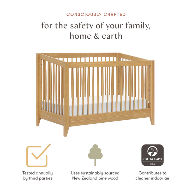 Sprout 4-in-1 Convertible Crib, Honey
