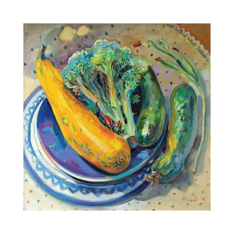 Still Life With Vegetables by Katharina Valeeva - Wrapped Canvas Painting, 93.98 cm H x 93.98 cm W x 1.91 cm D