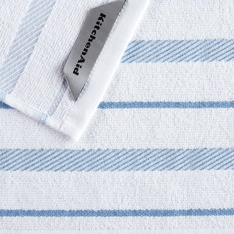 KITCHENAID Albany Dishcloth 8 Pack Set, 12"x12", Blue