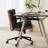Home Office Desk Chair with Armrests & Wheels, Modern Walnut  Swivel Rolling Task Chair