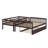 Twin Over Full Rubber Wood Bunk Bed – Twin-Size Trundle, Convertible Ladder, Guardrail & Detachable/Convertible Design-879125914