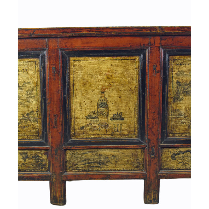 Asian Classic 75.5'' W Solid Wood Sideboard