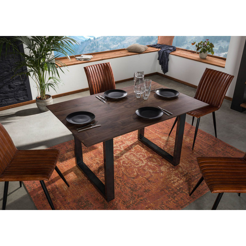 Dining Table, Grey, Silver, H76 x L140 x W90cm