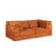 Canapé à compression Mahjong, canapé-lit convertible au sol, canapé modulaire modulaire désossé DIY, aucun assemblage requis, tissu polaire circulaire, causeuse moderne surdimensionnée, orange