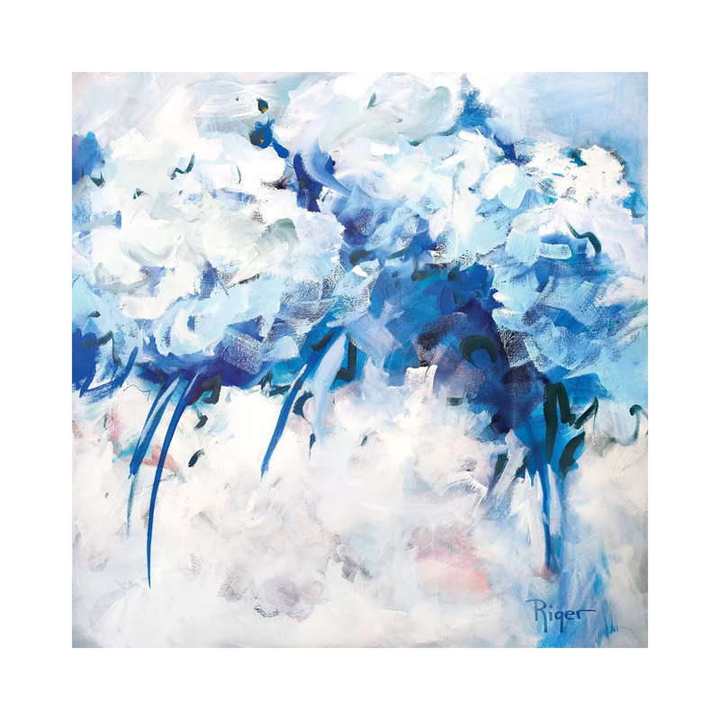 Hydrangeas On My Mind II by Sue Riger - Gallery-Wrapped Canvas Giclée on Canvas, 30.48 cm H x 30.48 cm W, Canvas