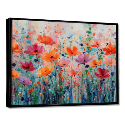 «Vibrant Meadows On Summer Daisies», impression sur toile florale orange, marguerites