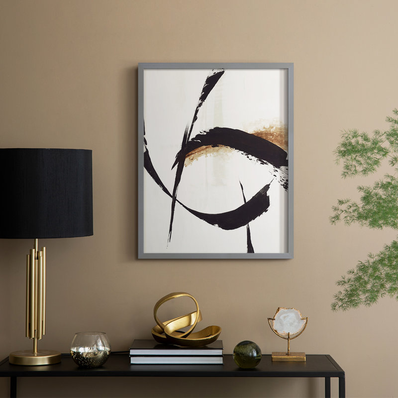 High Style I Framed Print - Solid Wood, Gray, 30" H x 24" W