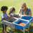 ECR4Kids Stackable Square Bins with Non-Snap Lids, Multipurpose Organization, 2-Pack-100032949