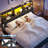3-Tier Headboard Shelves Bed with RGB LED Headboard and Noise-Free Design - Full, Queen, King Sizes-1230712599-1230712603