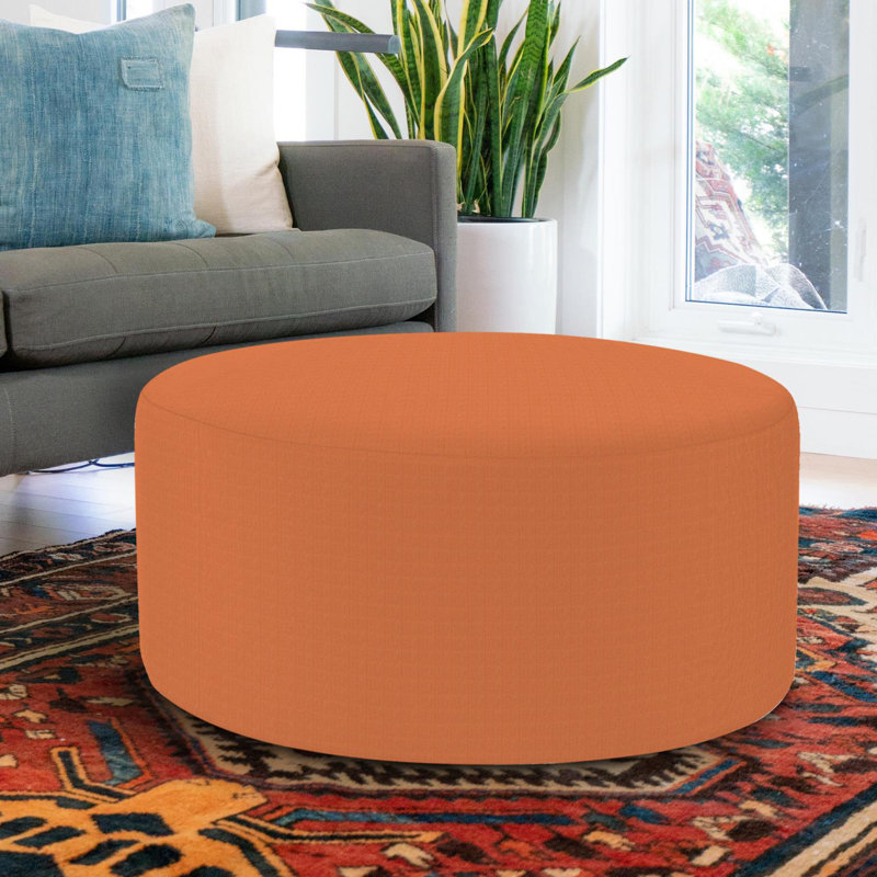 Housse pour repose-pieds Averey, Acrylique Sunbrella, Orange