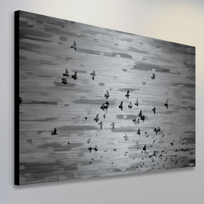 «Birds In Flight» par Parvez Taj, reproduction sur métal, 24 po x 36 po
