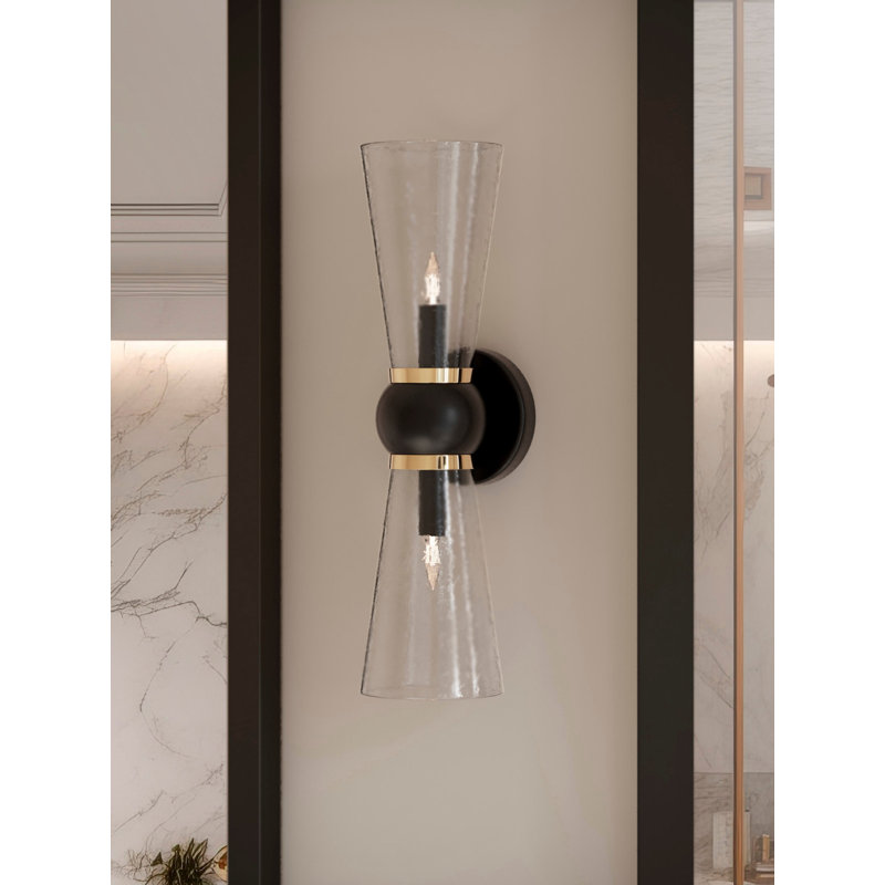 Byford 2 - Light Bath Sconce, Oil Rubbed Bronze/Polished Brass