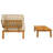  Sofa Set With Cushion Plain 2 Pcs Beige Solid Acacia Wood-839537704-839537709
