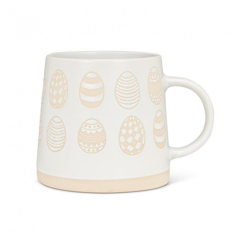 Wide Base With Patterned Eggs Mug