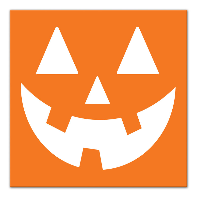 « jack-o face », impression sur toile