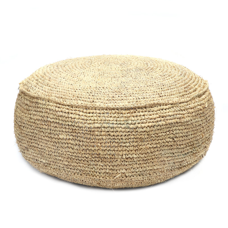 The Raffia Flores Pouffe - Natural