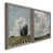 Toile avec cadre gris