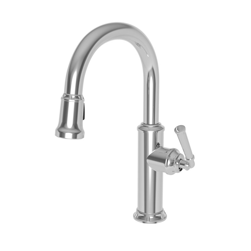 Gavin Single Handle Pull Down Kitchen Faucet, Polished Chrome