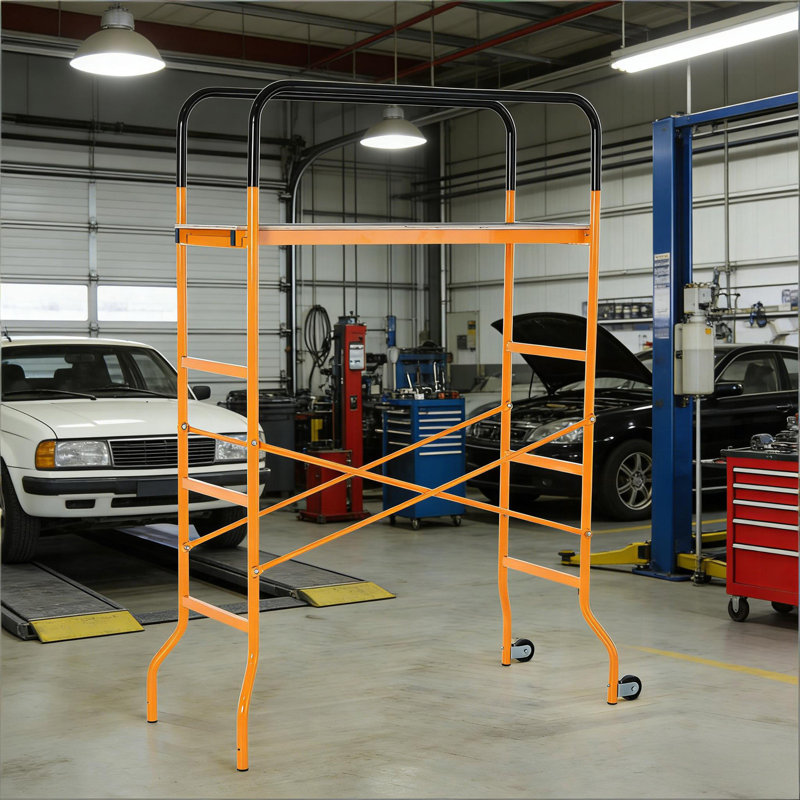 4-Step Steel Scaffold With Wheels
