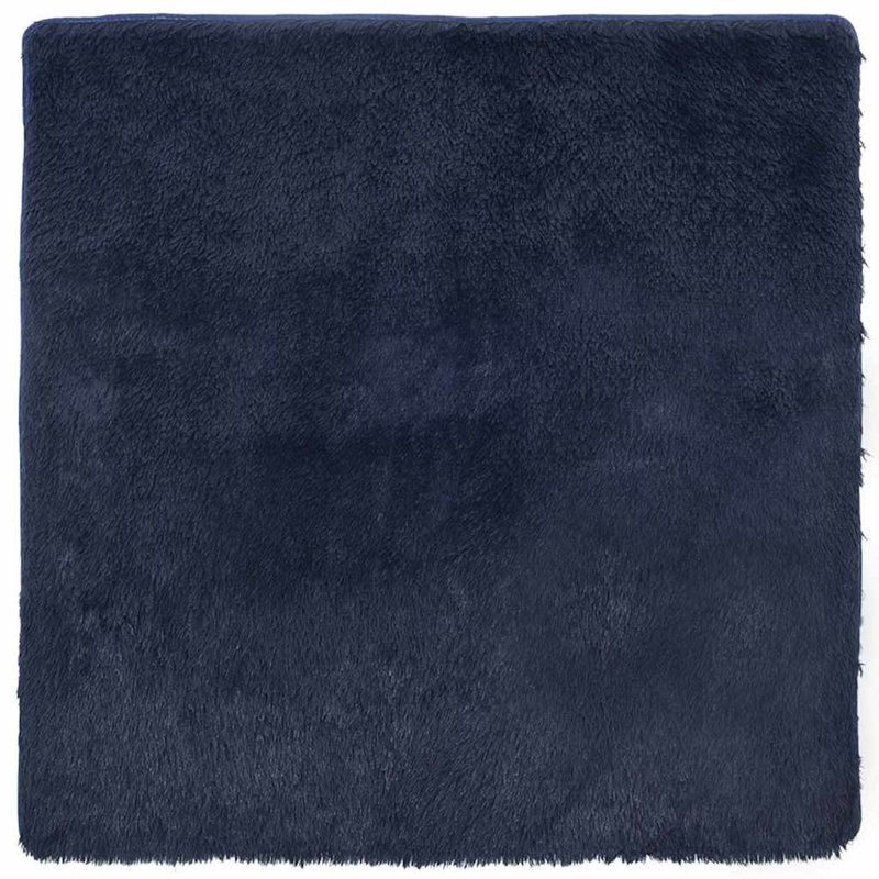 Shaggy Rug High Pile NAVARRA Navy Polyester, Square 200cm