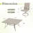 8-Person Square Patio Dining Set With Swivel PVC-coated polyester Chairs-1990331154