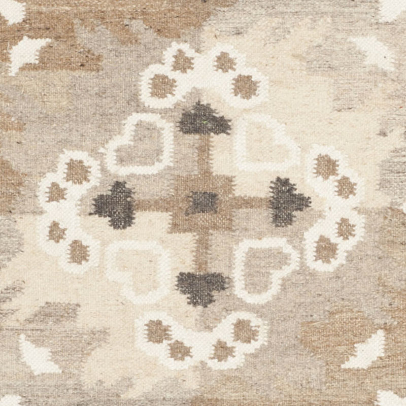 Tapis gris en laine, viscose et coton tissé à la main Mill, Rectangle 10 pi x 14 pi