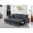 Colton 84.25" Dark Gray Woven Reversible Sleeper Sectional Sofa with Storage Chaise